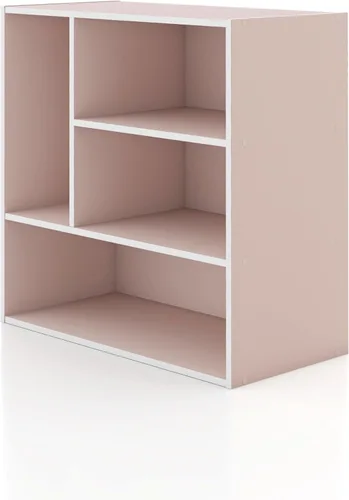 Miniatura 62 de Homes: Inside + Out Apexa - Estantería organizadora de almacenamiento de 2 cubos, estantería apilable de madera para cubos para organización
