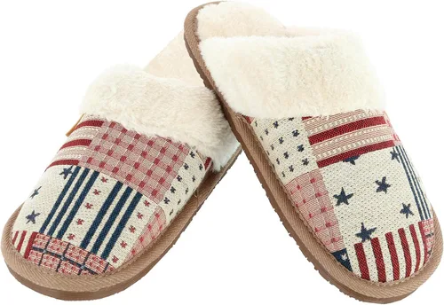 Miniatura 2 de Sienna Americana - Pantuflas con estampado de retazos para mujer