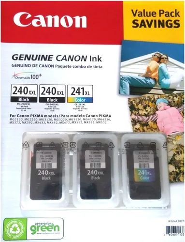 Cartucho de tinta original Canon Multipack PG-240XXL negro y combinación de colores CL-241XL