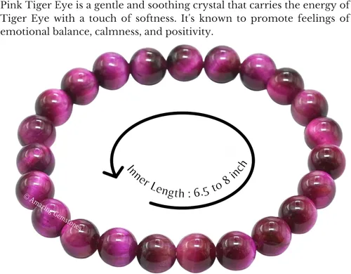 Miniatura 634 de Amazing Gemstone Pulsera de cristal para mujeres y hombres, pulsera de cristal curativo de protección, pulsera elástica con cuentas de piedras