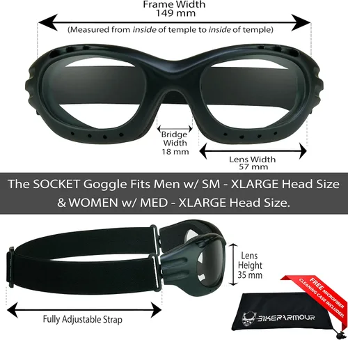 Miniatura 2 de Bikershades Gafas de Seguridad para Motocicleta para Hombre y Mujer. Lentes Polarizadas, Humo, Azul Espejado u Naranja, Lentes Amarillos