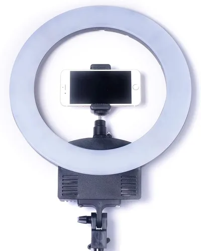 Miniatura 2 de Kaezi LED240 v2 - Anillo de luz LED bicolor de 12 pulgadas, 36 W, 240 unidades, 3000 K-6000 K, fotografía regulable para cámara fotográfica y video