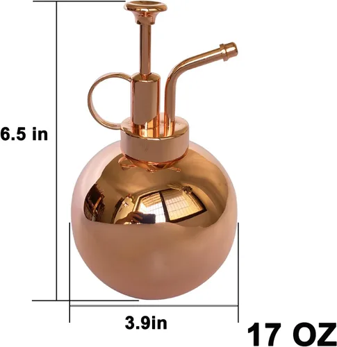 Miniatura 2 de Pulverizador de plantas de acero inoxidable, botella de nebulización de plantas, herramientas modernas de jardinería para plantas en macetas de Oro