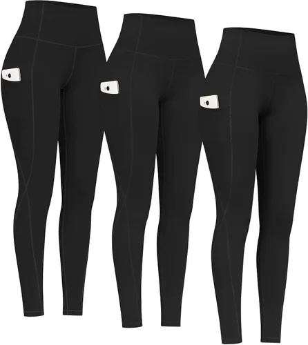 Miniatura 16 de PHISOCKAT Paquete de 2 pantalones de yoga de cintura alta con bolsillos, leggings de control de abdomen, leggings de yoga elásticos en 4 direcciones