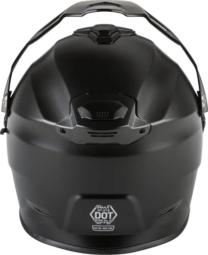 Miniatura 4 de GMAX AT-21S - Casco integral sólido de cara completa, aprobado por DOT para adultos y jóvenes (negro mate, 2X)