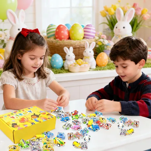 Miniatura 6 de Vileafy 50 autos y aviones de tracción – Juguetes de caja del tesoro a granel para aula, recuerdos de fiesta para niños de 3 a 5 años, premios