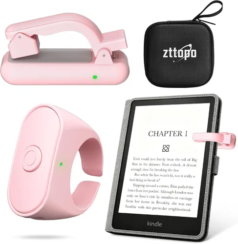 Miniatura 8 de Anillo giratorio de página mejorado para lectores electrónicos Kindle Paperwhite Oasis Scribe Kobo, compatible con fundas, con control remoto