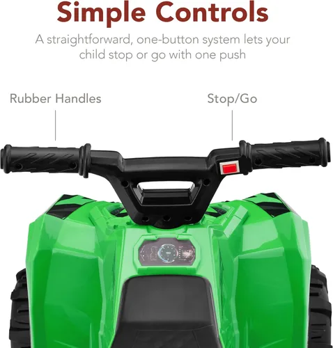 Miniatura 6 de Best Choice Products - Vehículo de juguete para niños de 6V, cuatriciclo de 4 ruedas, ATV con velocidad máxima de 1.8 MPH, neumáticos con dibujo