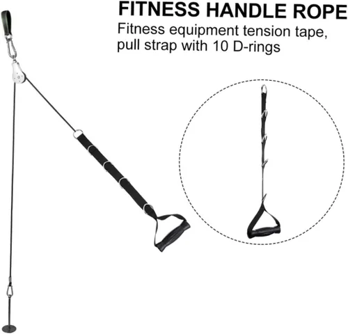 Miniatura 9 de Kisangel Bandas de resistencia de fitness resistentes, asas de tracción, cinta de tensión negra para equipos de fuerza y entrenamientos de bíceps, 2