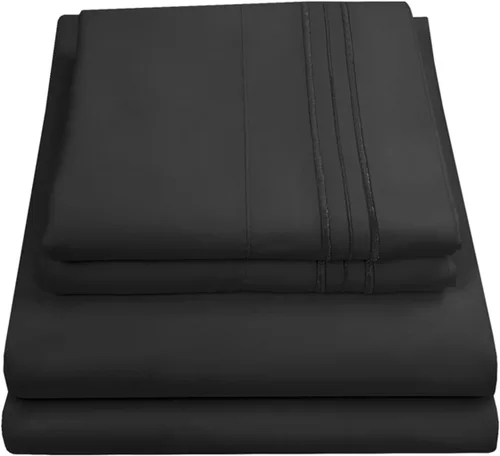 Miniatura 72 de Juego de sábanas de 1800 hilos – Sábanas de microfibra cepillada suave de calidad egipcia – Juego de ropa de cama de lujo con sábana encimera