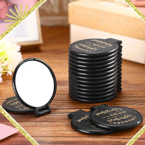 Miniatura 7 de Weysat 48 piezas de espejos pequeños y compactos inspiradores, regalos a granel, eres un regalo impresionante para mujeres, empleadas, compañeras