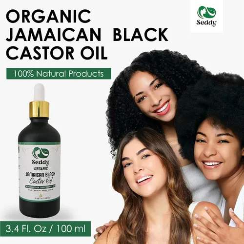 Miniatura 4 de Seddy Aceite de ricino negro jamaicano orgánico con romero y menta – Aceite de tratamiento para el crecimiento del cabello y el cuero cabelludo