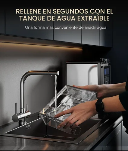 Miniatura 4 de ecozy Nugget - Máquina de hielo para encimera, primer panel inteligente a todo color de 44 libras/24 horas con control de aplicación, aislamiento