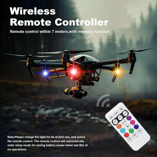 Miniatura 6 de Flyant Luces estroboscópicas LED inalámbricas con control remoto, 8 colores, impermeable, anticolisión, USB, luz de advertencia, luces LED