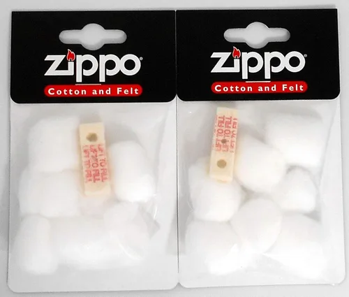Zippo Encendedor de aceite de algodón dedicado, paquete de 2