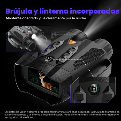Miniatura 4 de Gafas de visión nocturna para adultos 4k: prismáticos tácticos con cámara - gafas infrarrojas para cazador - regalo electrónico digital - regalos