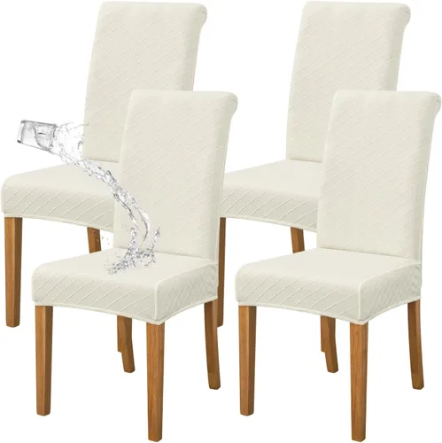 Miniatura 27 de FORCHEER Juego de 6 fundas para sillas de comedor, fundas elásticas para sillas de cocina, 6 piezas, fundas para silla Parson, paquete de 6, Flores