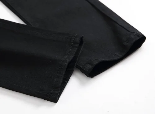 Miniatura 6 de Baylvn Pantalones de mezclilla para hombre, rasgados, desgastados, rectos, ajustados, casuales, a la moda