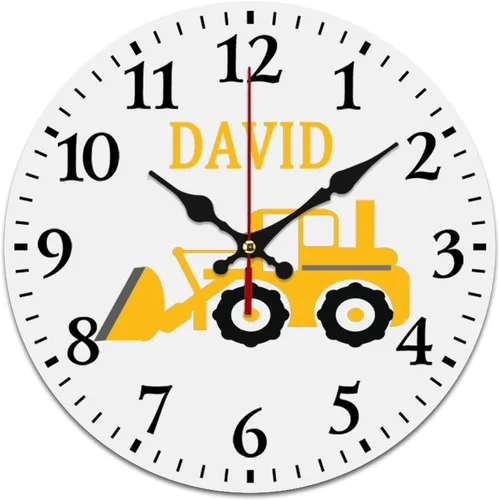 Miniatura 10 de Relojes de avión azules personalizados, decoración de pared para sala de juegos para niños, sin tictac, funciona con pilas, movimiento silencioso