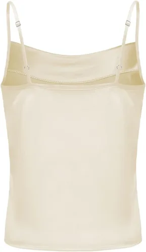 Miniatura 4 de TOUTOUAI - Blusas de tirantes de satén con cuello holgado para mujer