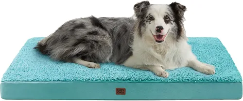 Miniatura 44 de EHEYCIGA Cama ortopédica de espuma para perros grandes, 35 pulgadas de largo x 23 pulgadas de ancho x 3.5 pulgadas de alto, gris claro