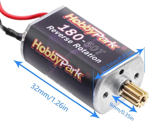 Miniatura 2 de HobbyPark Motor cepillado de alto par 180 50T con engranaje de piñón 11T para Traxxas TRX4M actualizaciones 1/18 RC Crawler Car Aceessories