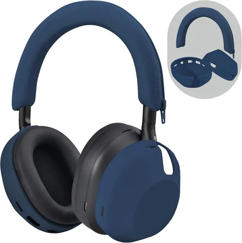 Miniatura 9 de Funda de silicona para Sony WH-1000XM5, Sony xm5 Wireless Headphones Funda protectora, color verde cactus