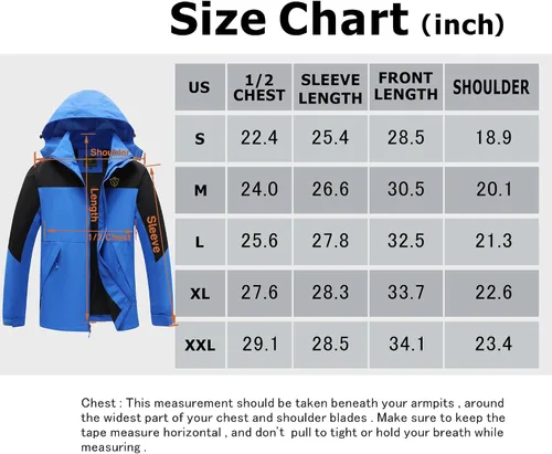 Miniatura 4 de GIISAM Chaqueta de lluvia para hombre, impermeable, ligera, para exteriores, rompevientos con capucha