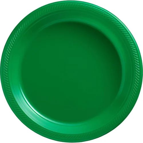 Miniatura 7 de Platos redondos de plástico desechables de color rosa brillante, 10.25 pulgadas (paquete de 50), vajilla resistente para fiestas, eventos y uso