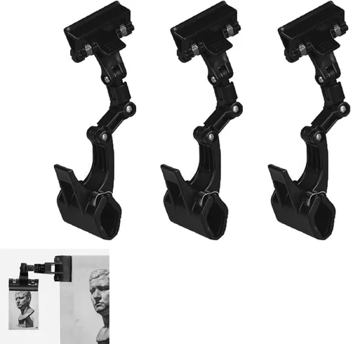 Paquete de 3 soportes para documentos, clip de doble cabezal, soporte giratorio para imagen, foto, guión, manualidades, pintura, copia, rótulo,