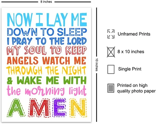 Miniatura 2 de Yellowbird Art & Design Arte y Decoración Religiosa para Pared - Lindos Regalos Cristianos para Dormitorio de Niños, Guardería, Niñas Pequeñas