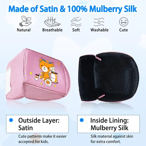 Miniatura 3 de Parches para ojos para niños, parche de seda reutilizable para ojos perezosos, parches ortopédicos de ambliopia para niños y niñas, cubierta de ojo