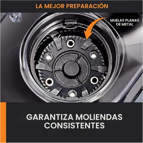 Miniatura 3 de KRUPS Molinillo de café Precision Burr: 12 ajustes, capacidad de 8 onzas para goteo, prensa francesa, expreso, vertido, preparación fría, acero