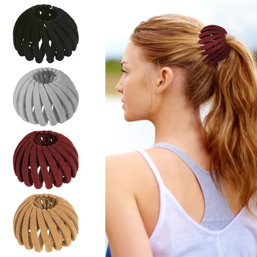 Pinza para cabello Bird Nest - Pinza mágica para moños expandible, accesorios para el cabello para mujeres, sujetador de coleta, pinza para moños de