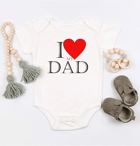 Miniatura 4 de TripleBDesigns I Love My Dad Body lindo bebé de una pieza para el día del padre