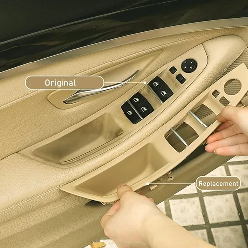 Miniatura 3 de Jaronx Kit de manijas de puerta para BMW Serie 5 F10/F11, reposabrazos del interruptor de ventana del lado del conductor, manija de la puerta