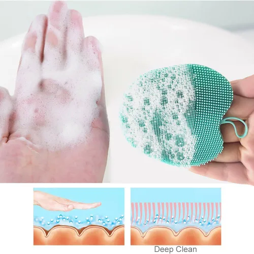Miniatura 5 de INNERNEED Juego de cepillos de limpieza facial de silicona suave, almohadilla exfoliante suave y masajeadora, diseño antideslizante para eliminación