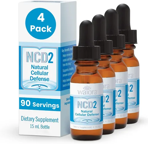 Miniatura 12 de NCD by Waiora, (4) botellas de gotas de zeolita líquida activadas, limpieza corporal natural y apoyo inmunológico, promueve el equilibrio del pH