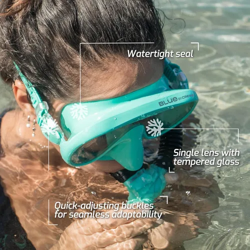 Miniatura 4 de Cressi Máscara de buceo sin marco para adultos - Lente mono de visión ancha - bajo volumen interno - Silicona suave pura - Musa: diseñado en Italia