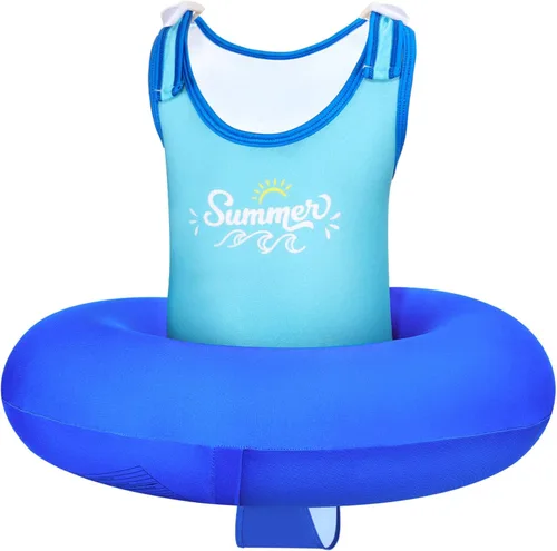 Miniatura 11 de HeySplash Chaleco de natación para niños de 3 a 6 años, chalecos de entrenamiento de natación con correa ajustable para niños y niñas de 29 a 55