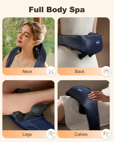 Miniatura 7 de Beleduc Masajeador de cuello y hombros con calor relajante, apto para FSA, masajeador de espalda de cuello inalámbrico, masaje Shiatsu 4D mejorado