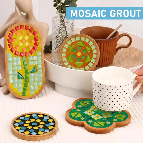 Miniatura 6 de Lechada de Mosaico de Cristal, Herramientas de Azulejos de Mosaico, Accesorios de Azulejos de Mosaico – Esencial para el Enlucido Artesanal y Blanco