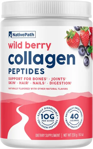 NativePath Péptidos de colágeno - Colágeno hidrolizado tipo 1 y 3. Polvo de proteína keto y paleo alimentado con pasto para cabello, piel, uñas,