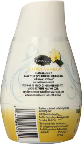 Miniatura 2 de Renuzit Ambientador con aroma a remolinos, vainilla, flor de albaricoque y almendra, sólido, 7 onzas (caja de 12)