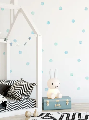 Miniatura 7 de Simple Shapes Pegatinas de pared con puntos de acuarela (rubor)