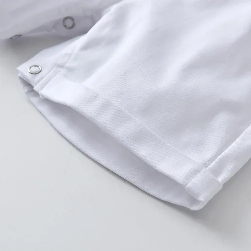 Miniatura 6 de Conjunto de ropa de caballero para bebé, camisa infantil+pantalones cortos+pajarita+tirantes