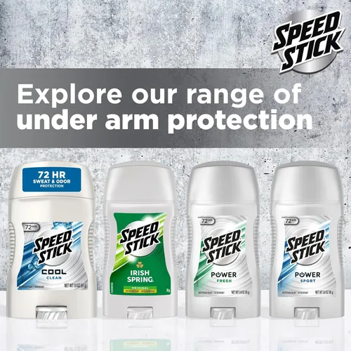 Miniatura 8 de Speed Stick Desodorante antitranspirante para hombre, sin perfume, 3 onzas, paquete de 4