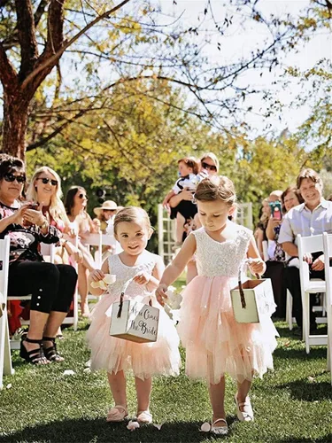 Miniatura 5 de Topmaker Vestido de niña de flores sin espalda acampanado de encaje