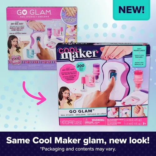 Miniatura 6 de Cool Maker, GO GLAM Studio Kit de Uñas, Estiliza 200 Uñas, 4 Diseños, 2 Aplicadores de Esmalte y Máscara (El Empaque Puede Variar), Artes