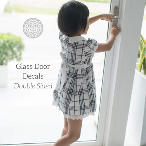 Miniatura 3 de Calcomanías de vidrio para puerta – Adhesivos de seguridad de doble cara para evitar colisiones accidentales (juego de 2) (ancla)